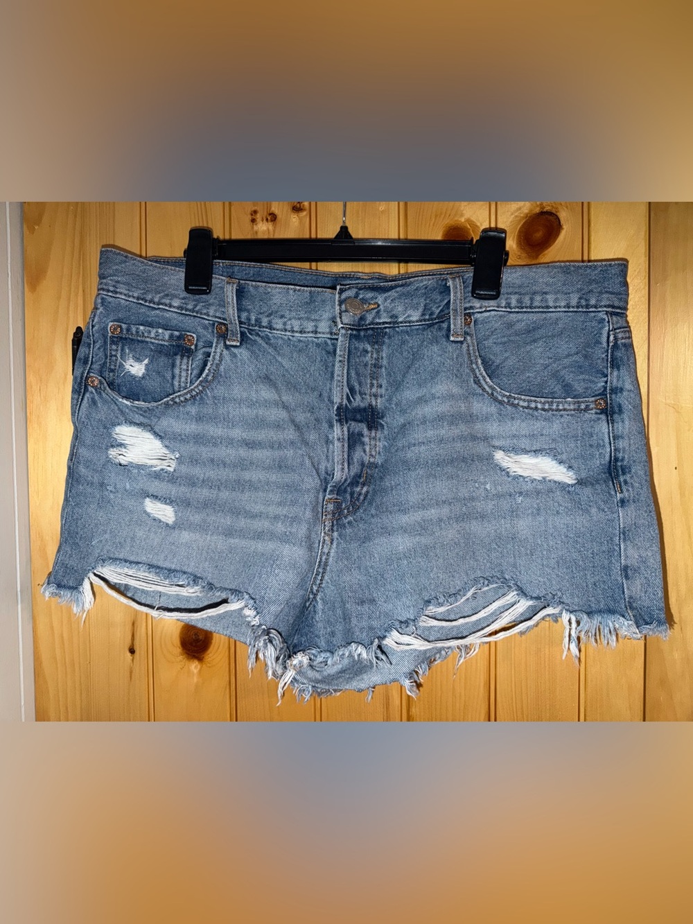 Aeropostale Boyfriend Shorts- Light Wash Denim- Womens Size 16